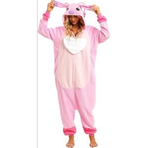 Hututu Lilo & Stitch Pink Union Suit Pajamas Halloween Costume Jumpsuit Size L